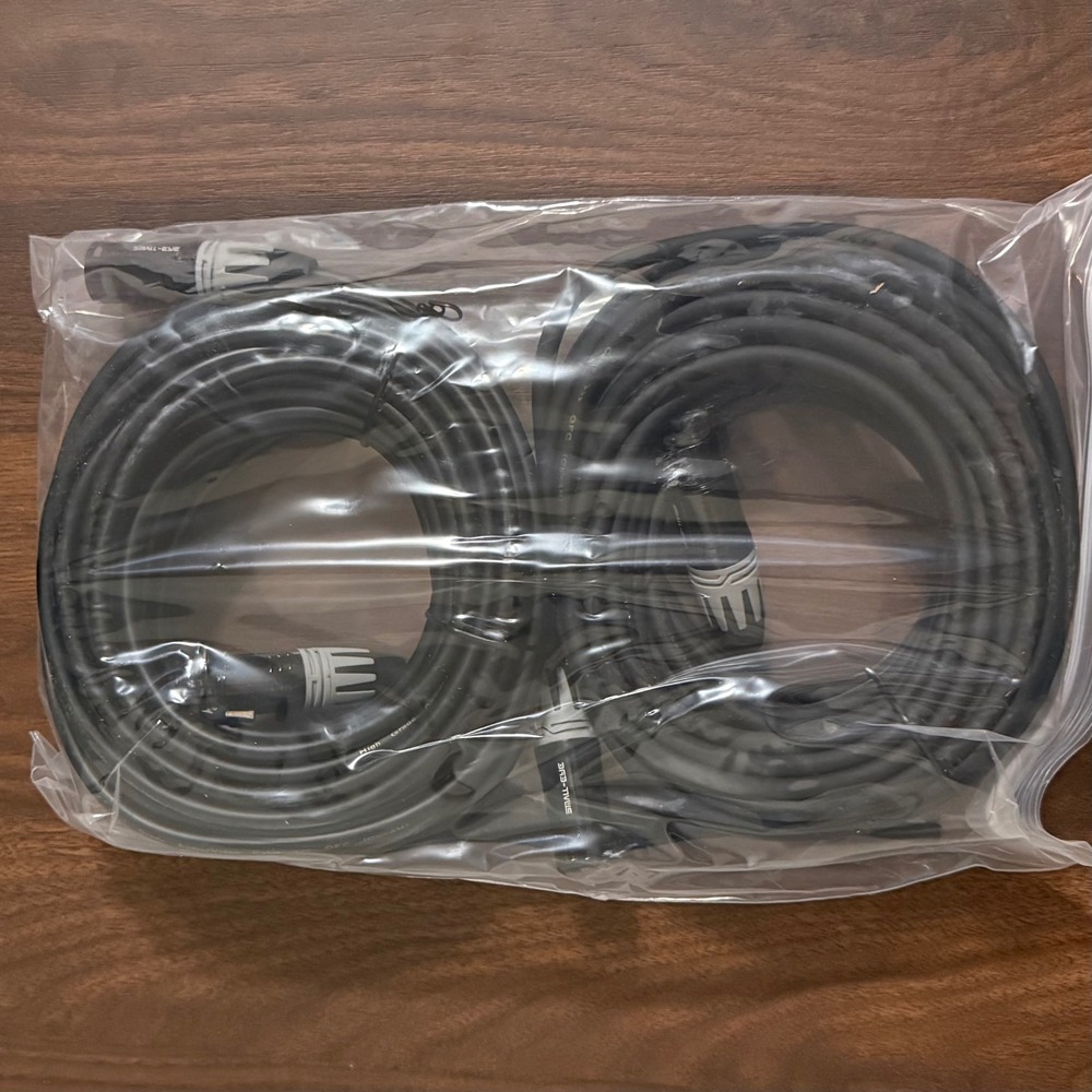 SMALL-EYE XLR Microphone Cables 2 Pack 50ft Black New 3 Pin Balanced Cord